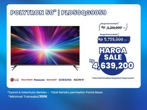 LED TV 50 Inch di Transmart Full Day Sale Diskon Jadi Cuma Rp 4 Jutaan