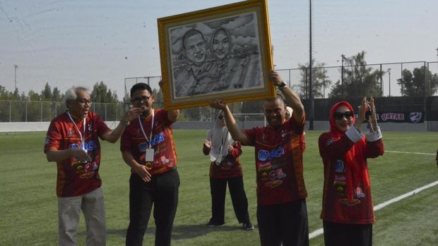 Dubes RI untuk Qatar, Ridwan Hassan, dalam acara festival sepakbola menatap Piala Dunia U-17 2025.