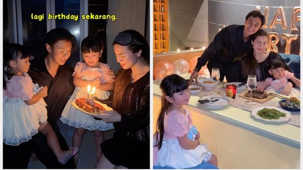 Sweet! Felicya Angelista dapat Kejutan Kue Ultah dan Dinner Steak dari Suami