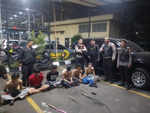 Tim Jaga Jakarta Polres Jakpus Amankan 6 ABG Hendak Tawuran, Celurit Disita