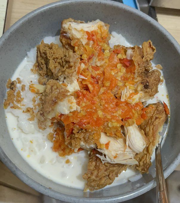 Ayam Geprek Kuah Susu