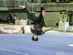 Gerakan Indah dan Penuh Energi Warnai Laga Wushu Chang Quan Popnas 2025