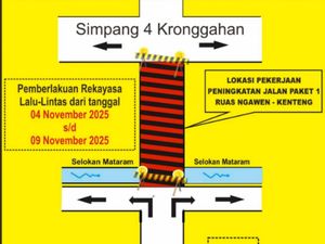 Jalan Kabupaten Ruas Ngawen-Kenteng Ditutup Mulai Hari Ini