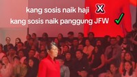 Viral! Penjual Sosis Jadi Model di JFW 2026 Bareng Dian Sastro dan Eva Celia