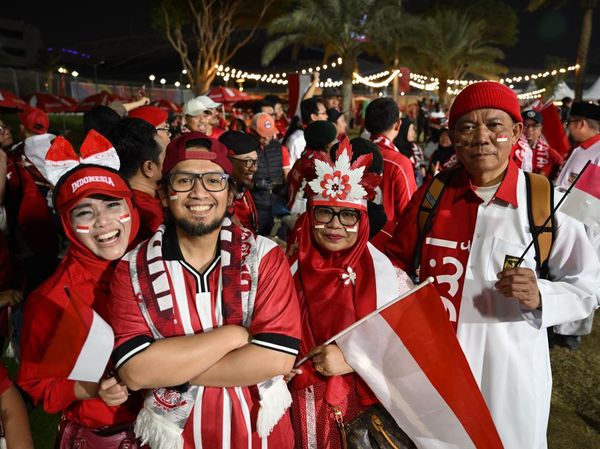 Semangat Garuda! Suporter Timnas Indonesia U-17 Panaskan Suasana Jelang Laga Piala Dunia di Qatar