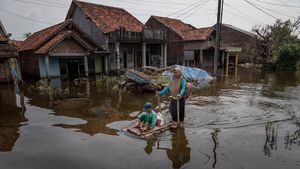 Penampakan Banjir Genangi 7 Dusun di Sayung Demak