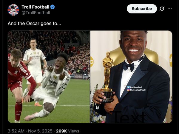 Meme Kocak Liverpool Vs Madrid: Vinicius Layak Dapat Oscar!