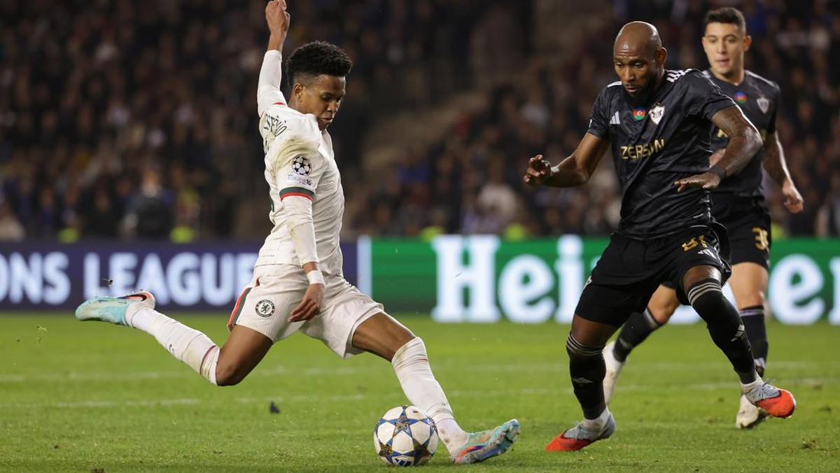 Qarabag menahan imbang Chelsea 2-2 dalam lanjutan Liga Champions 2025/2026. (Foto: Francesco Scaccianoce - UEFA/UEFA via Getty Images)