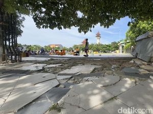 Kondisi Miris Alun-alun Rembang: Berantakan dan Berbahaya