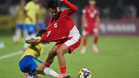 Brasil sudah unggul 3-0 di babak pertama lewat permainan agresif dan dominasi penguasaan bola. ANTARA FOTO/Bayu Pratama S/