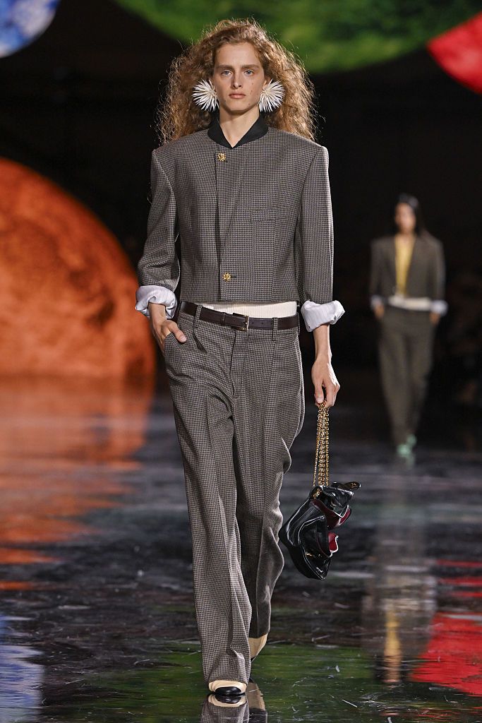 PARIS, FRANCE - OCTOBER 06: A model walks the runway during the Chanel Ready to Wear Spring/Summer 2026 fashion show as part of the Paris Fashion Week on October 6, 2025 in Paris, France. (Photo by Victor VIRGILE/Gamma-Rapho via Getty Images)