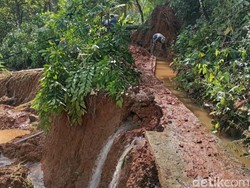 Longsor Sergap Ciamis, Rumah Rusak hingga Jalan Tertimbun