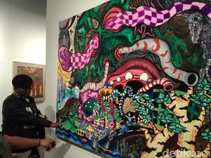 Goresan Satir Macet hingga Banjir di Lukisan Aku Sayang Bali