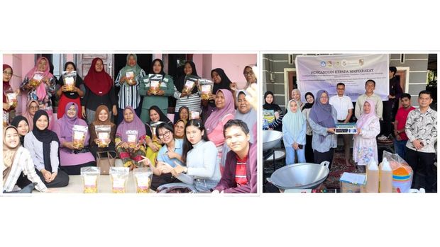 UNPRI PSDKU Kota Pekanbaru Mitra 2 Kelompok Ibu PKK Tuah Bersama. Foto Dok: UNPRI PSDKU Kota Pekanbaru