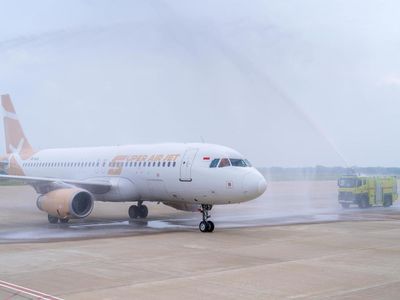 Bandara Dhoho Kediri Sambut Penerbangan Perdana Super Air Jet dari Jakarta