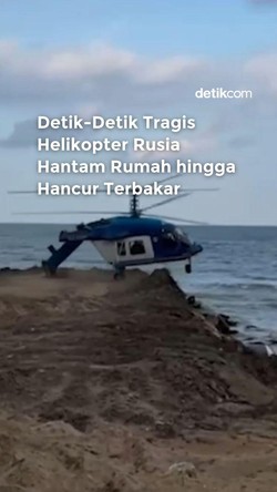 Video: Detik-detik Helikopter Rusia Hantam Rumah Warga