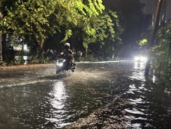 Hujan Deras Masih Guyur Surabaya Malam Ini, Waspada Genangan-Pohon Tumbang
