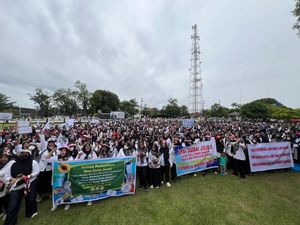 Ratusan Guru Swasta di Muba Demo, Minta Seleksi PPPK Dibuka Lagi