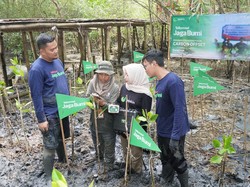 Upaya Kurangi Emisi Karbon, Telkomsel Tanam 1.050 Mangrove di Surabaya