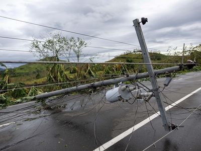 Topan Fung-wong Terjang Filipina, Tiang Listrik Roboh dan Jalanan Lumpuh