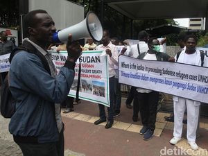 Aksi Pengungsi Sudan di Jakarta Desak PBB Hentikan Perang