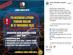 Lanud Adisutjipto Gelar Latihan Malam 2 Pekan, Jangan Terbangkan Drone