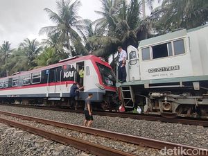 Potret KA Bandara YIA Mogok di Wates Kulon Progo