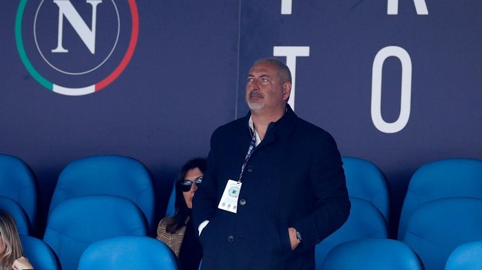 NAPLES, ITALY - FEBRUARY 4: Sport Director Maurizio Micheli of SSC Napoli looks on during the Serie A TIM match between SSC Napoli and Hellas Verona FC at Stadio Diego Armando Maradona on February 4, 2024 in Naples, Italy. (Photo by Matteo Ciambelli / DeFodi Images via Getty Images)