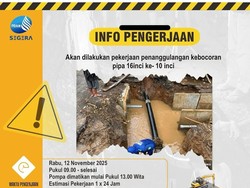 Suplai PDAM Makassar Terganggu di 8 Lokasi Hari Ini Mulai Pukul 13.00 Wita