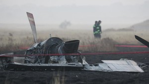 Penampakan Puing-puing Pesawat Kargo Militer Turki yang Jatuh di Georgia