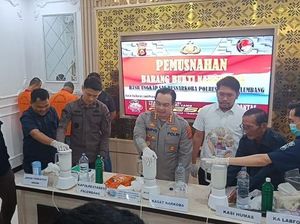 Polrestabes Palembang Musnahkan 1,1 Kg Sabu, Dua Pengedar Diringkus