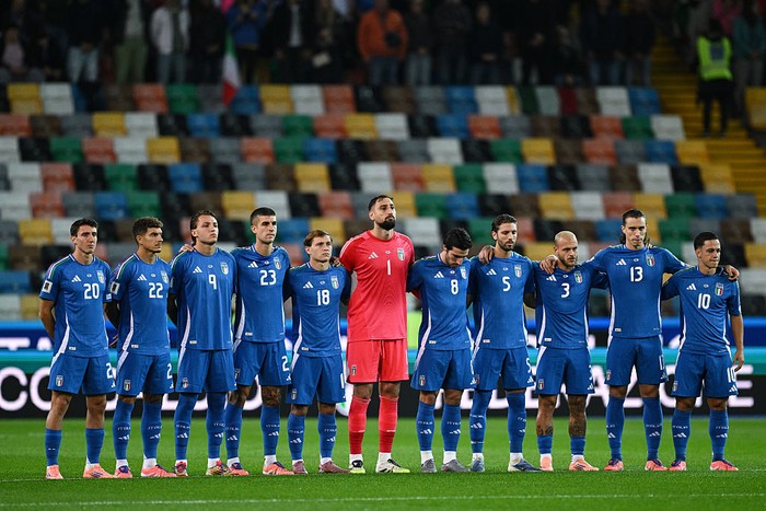 UDINE, ITALY - OCTOBER 14: team of Italia during the FIFA World Cup 2026 qualifier match between Italy and Israel at Stadio Friuli on October 14, 2025 in Udine, Italy. (Photo by Image Photo Agency/Getty Images)