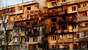 Drone dan Rudal Rusia Hantam Kyiv, Lukai 11 Warga dan Rusak Puluhan Bangunan