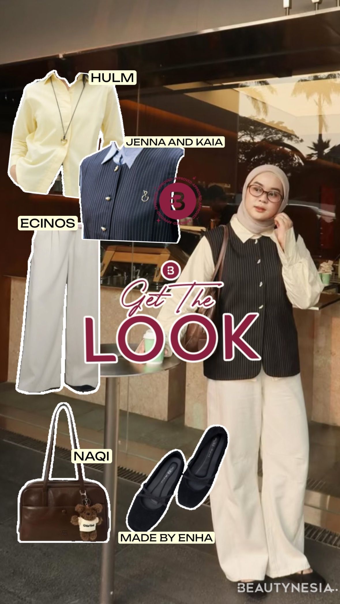 Get The Look: Inspirasi outfit semi formal untuk ngantor ala Adzra Afifah