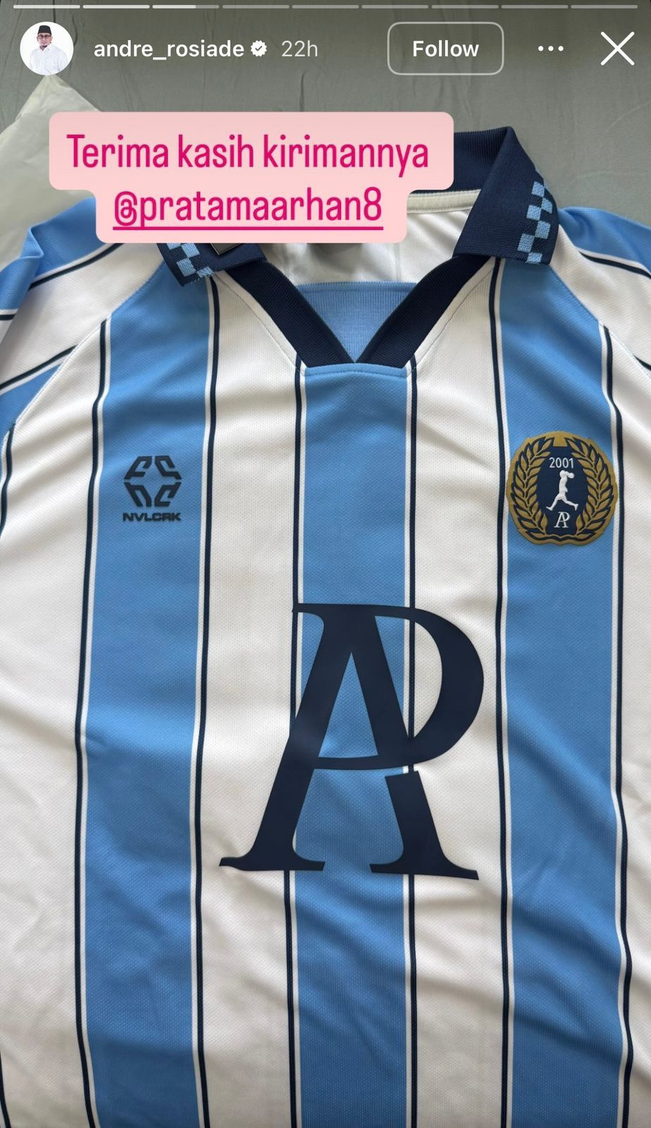 Kiriman Pratama Arhan untuk Andre Rosiade