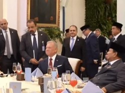 Momen Prabowo-Gibran-Raja Yordania Semeja Saat Dinner di Istana