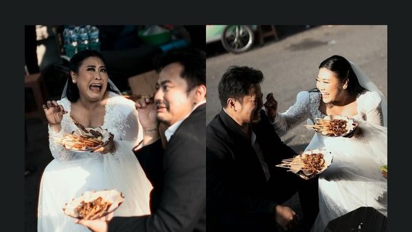 Potret Boiyen Makan Sate Saat Prewedding dan Cicip Floating Breakfast