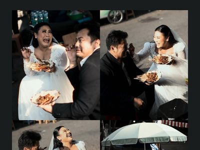 Potret Boiyen Makan Sate Saat Prewedding dan Cicip Floating Breakfast