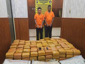 Polisi Cegat Mobil Bawa 255 Kg Ganja Tujuan Medan di Karo, 2 Kurir Ditangkap