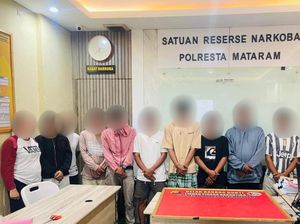 Polisi Tangkap 11 Pengedar Sabu di Mataram, Satu Orang Jadi Pemasok