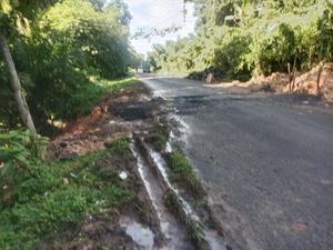 Jalan Provinsi Penghubung OKU-OKU Selatan yang Amblas Sudah Diperbaiki