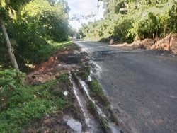 Jalan Provinsi Penghubung OKU-OKU Selatan yang Amblas Sudah Diperbaiki