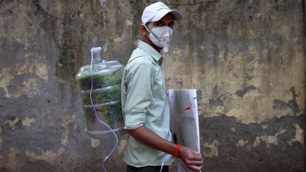 Warga New Delhi Gelar Aksi Protes Tuntut Pemerintah Atasi Krisis Polusi Udara