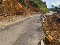 3 Bulan Longsor, Perbaikan Jalan Trans Kaltara di Nunukan Mangkrak