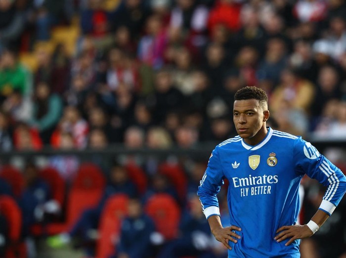 Soccer Football - LaLiga - Rayo Vallecano v Real Madrid - Campo de Futbol de Vallecas, Madrid, Spain - November 9, 2025 Real Madrid's Kylian Mbappe REUTERS/Susana Vera