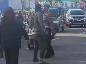 Kronologi Pemotor Tanpa Helm Nyaris Pukul Polantas di Maros Usai Ditegur