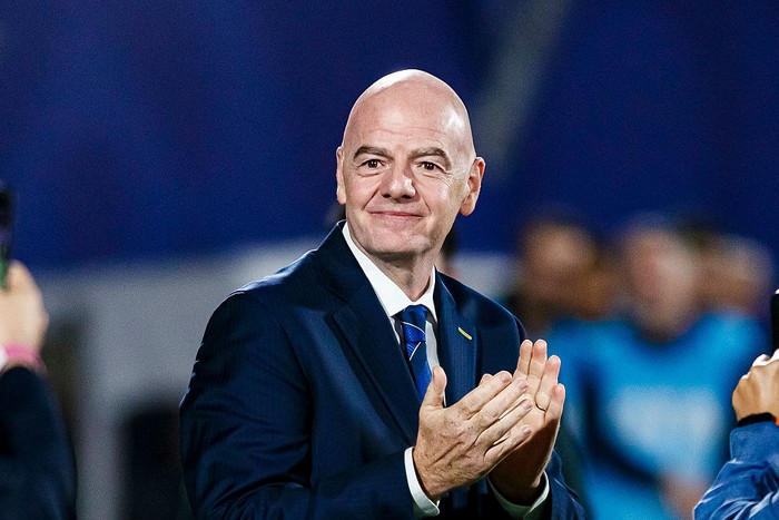 SANTIAGO, CHILE - OCTOBER 19: FIFA President, Gianni Infantino applauds after the FIFA U-20 World Cup Chile 2025 final match between Argentina and Morocco at Estadio Nacional Julio Martinez Pradanos on October 19, 2025 in Santiago, Chile. (Photo by Martín Fonseca/Eurasia Sport Images/Getty Images)