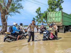 Sungai Nyiburan Meluap Empat Desa Terendam Banjir