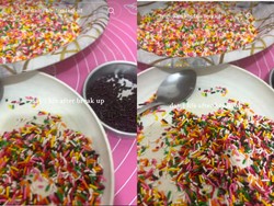 Efek Putus Cinta, Wanita Ini Pisahkan Meses Warna-Warni hingga 2 Jam