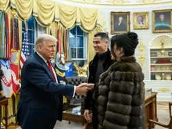 Ronaldo datang bersama pasangannya, Georgina Rodriguez. (Foto: Dok. White House, Instagram Ronaldo)